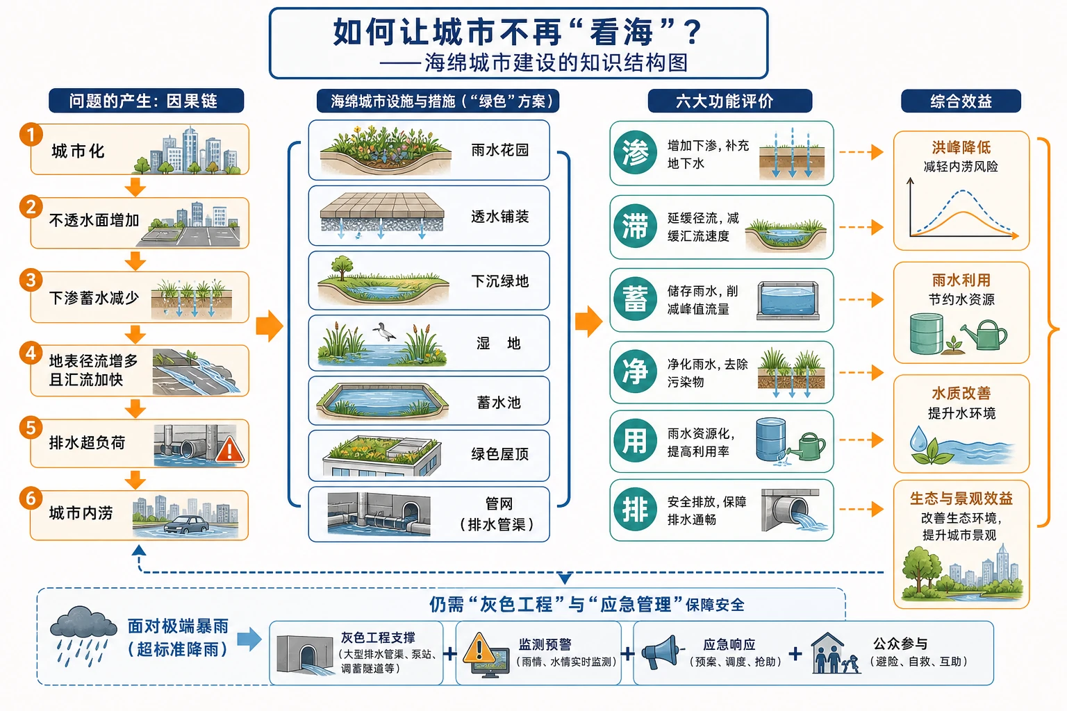 城市内涝成因与海绵城市治理框架