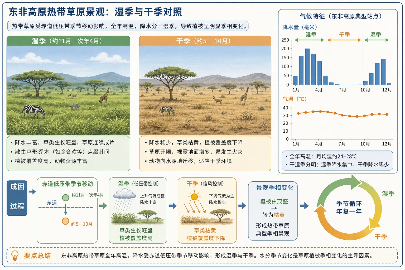 东非高原热带草原湿干季对照