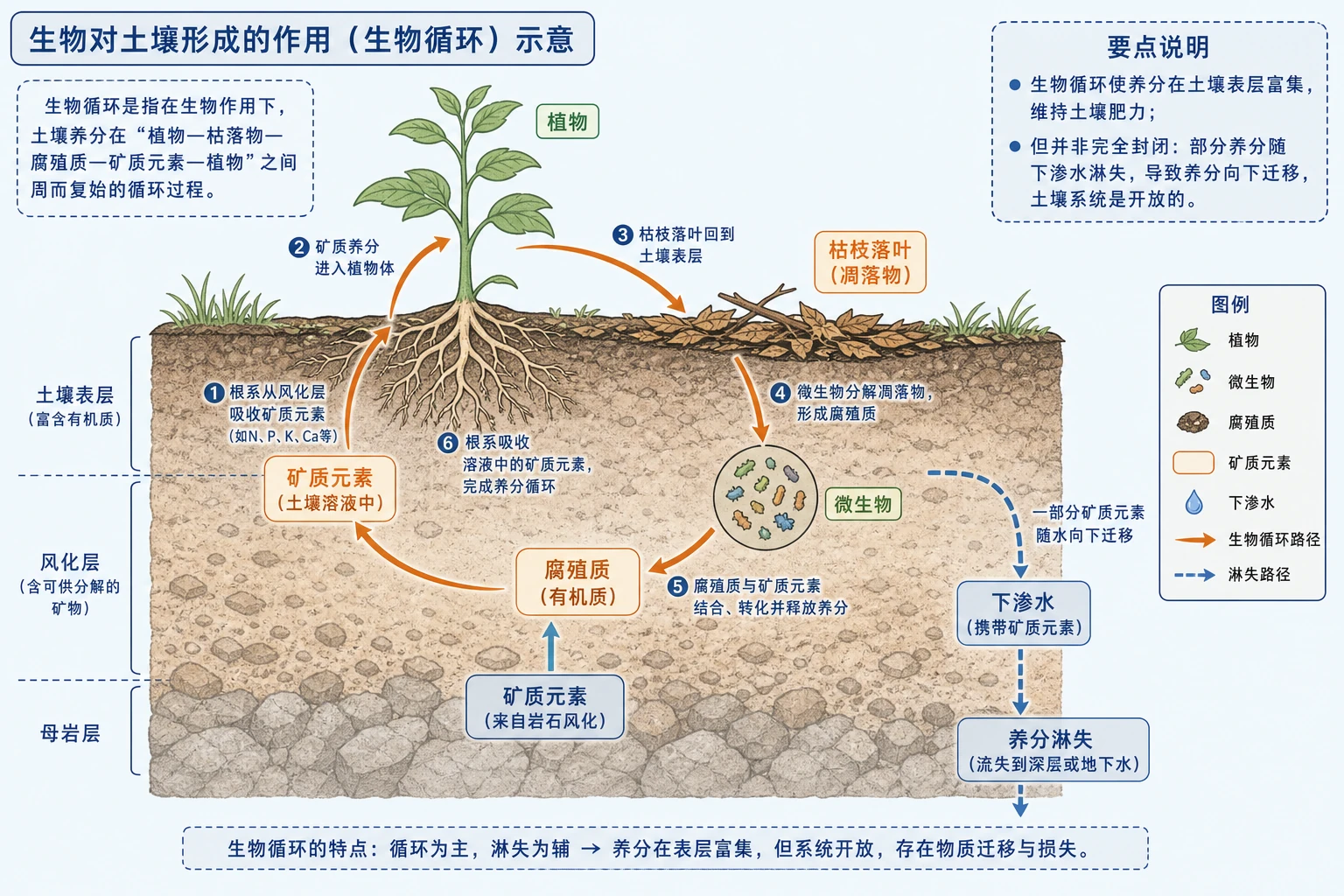 生物循环与土壤养分形成