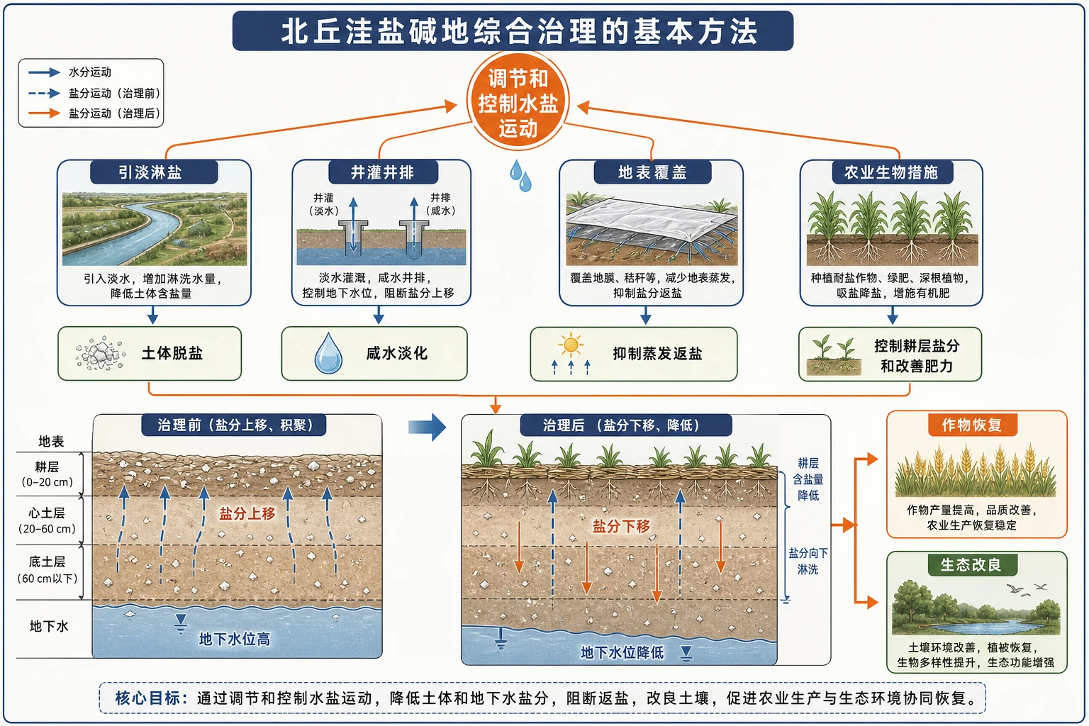盐碱地水盐运动调控与综合治理