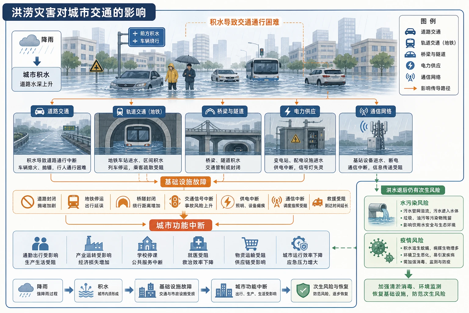 洪涝对城市交通与基础设施的影响