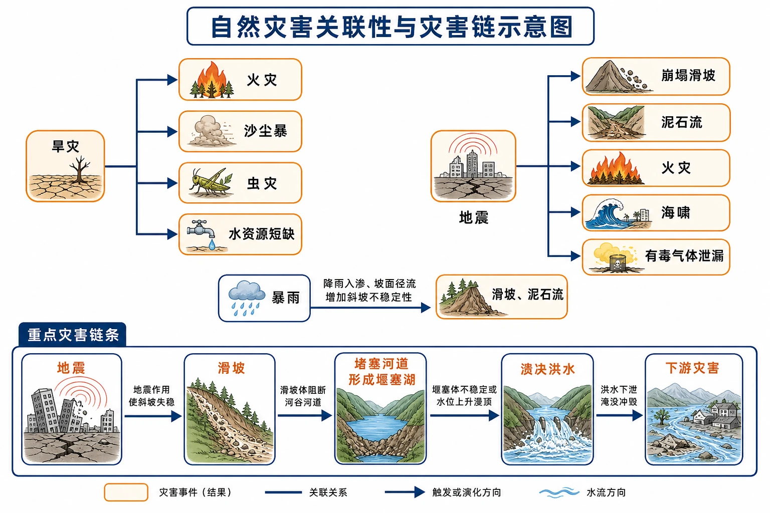 自然灾害关联性与灾害链