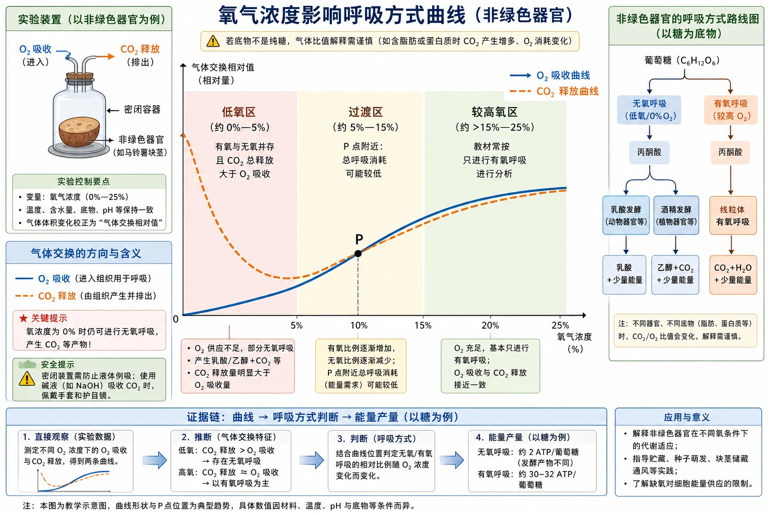 图05:教材练习“非绿色器官在不同氧浓度下的气体交换”源图重绘—