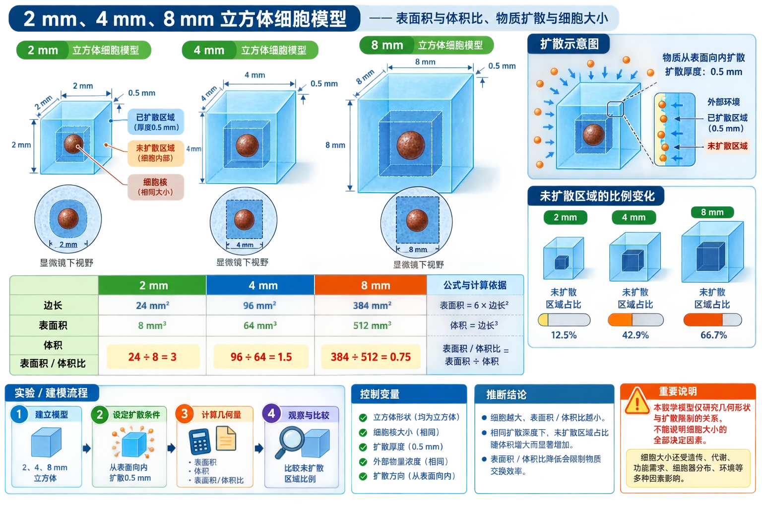 图09：教材思维训练源图组重绘——“2 mm、4 mm、8 mm