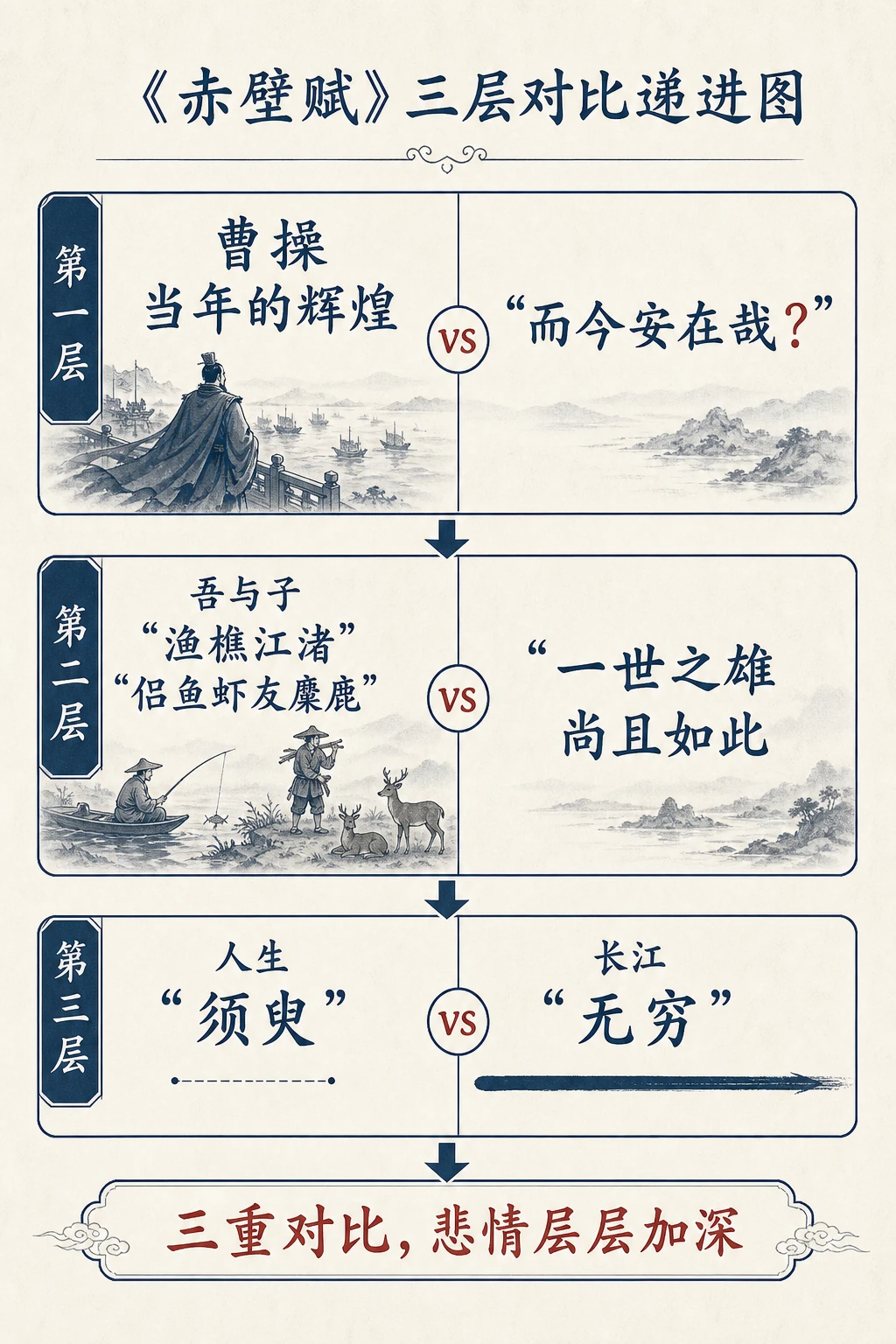 三重对比递进