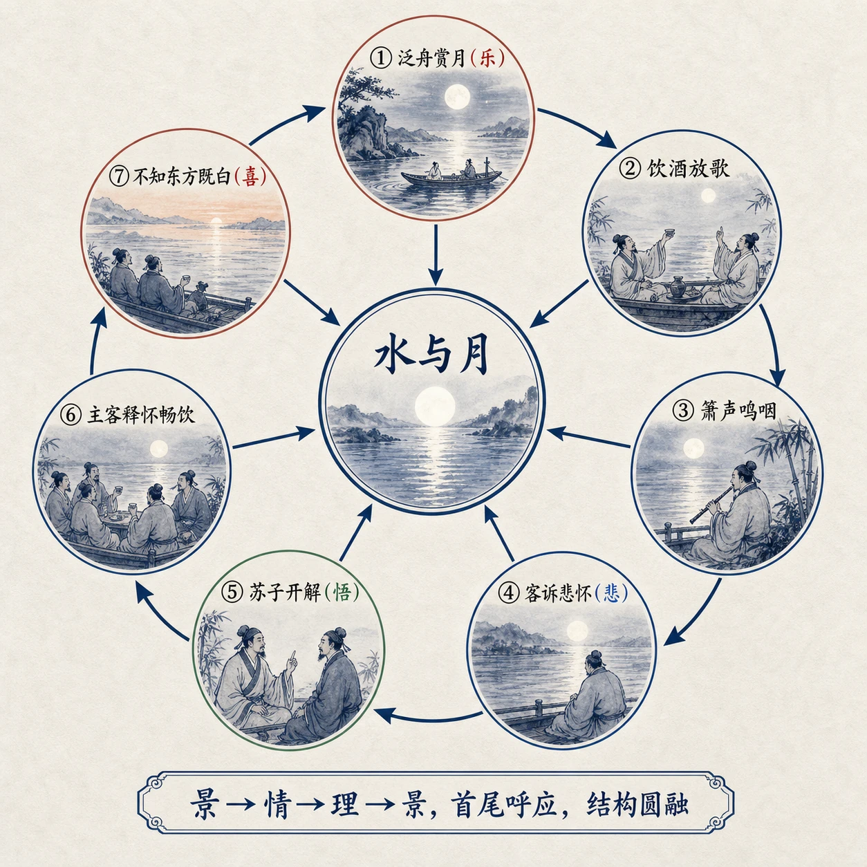 《赤壁赋》全文环形结构