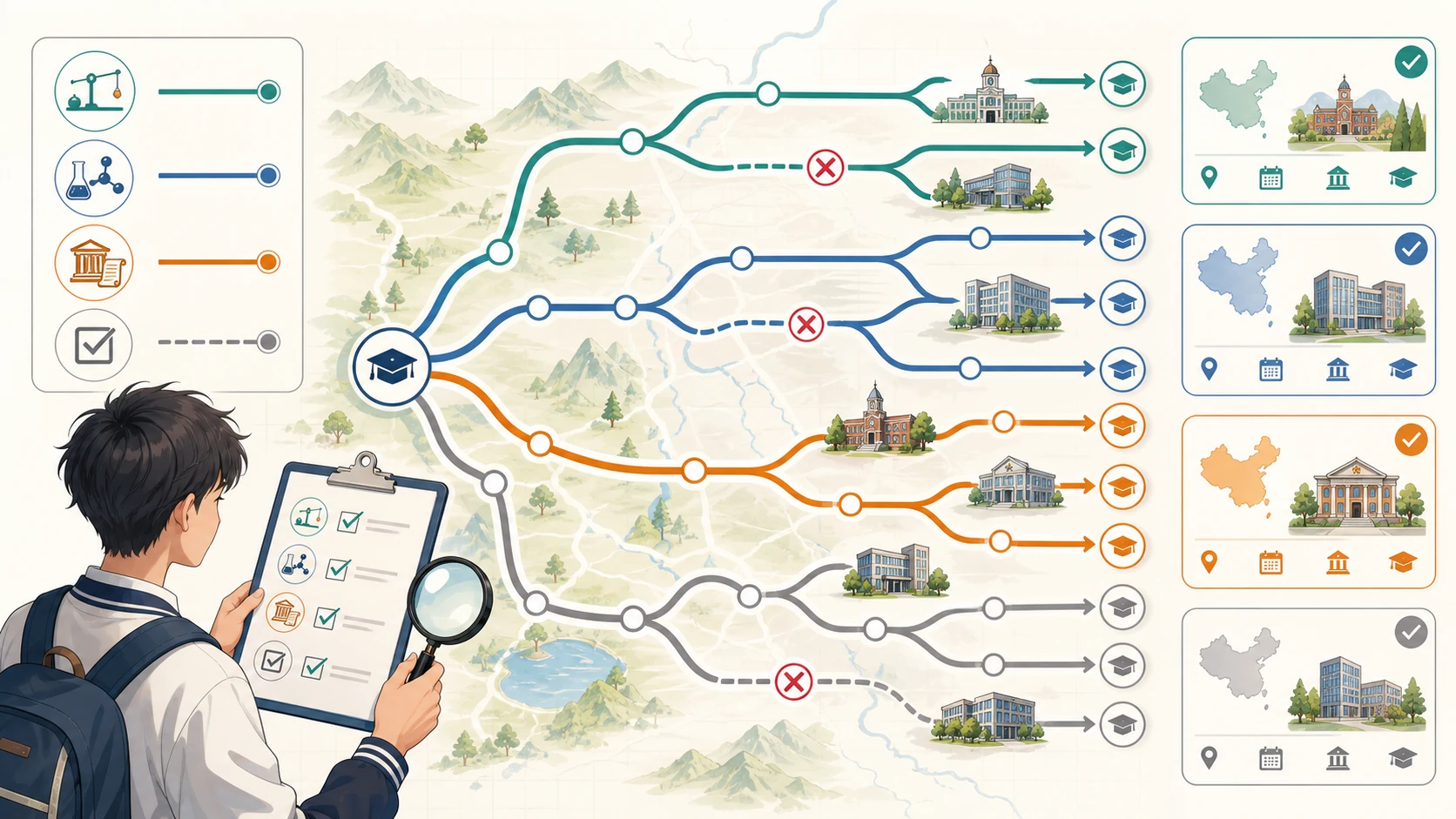 专业要求通行条件地图