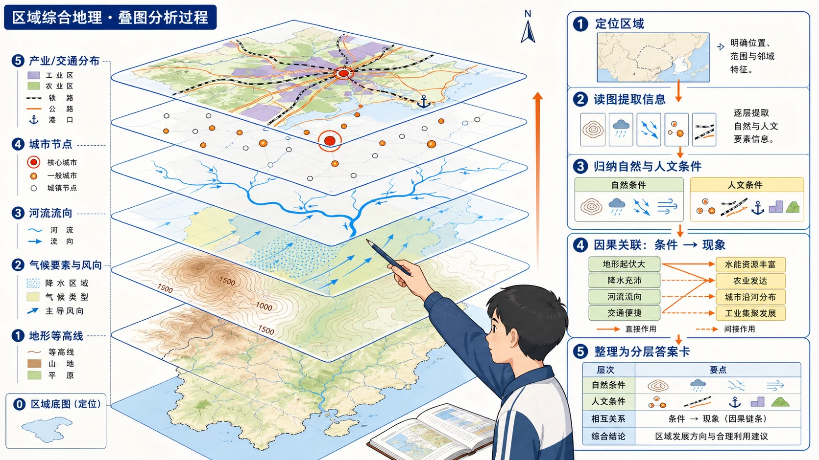 区域综合地理叠图分析