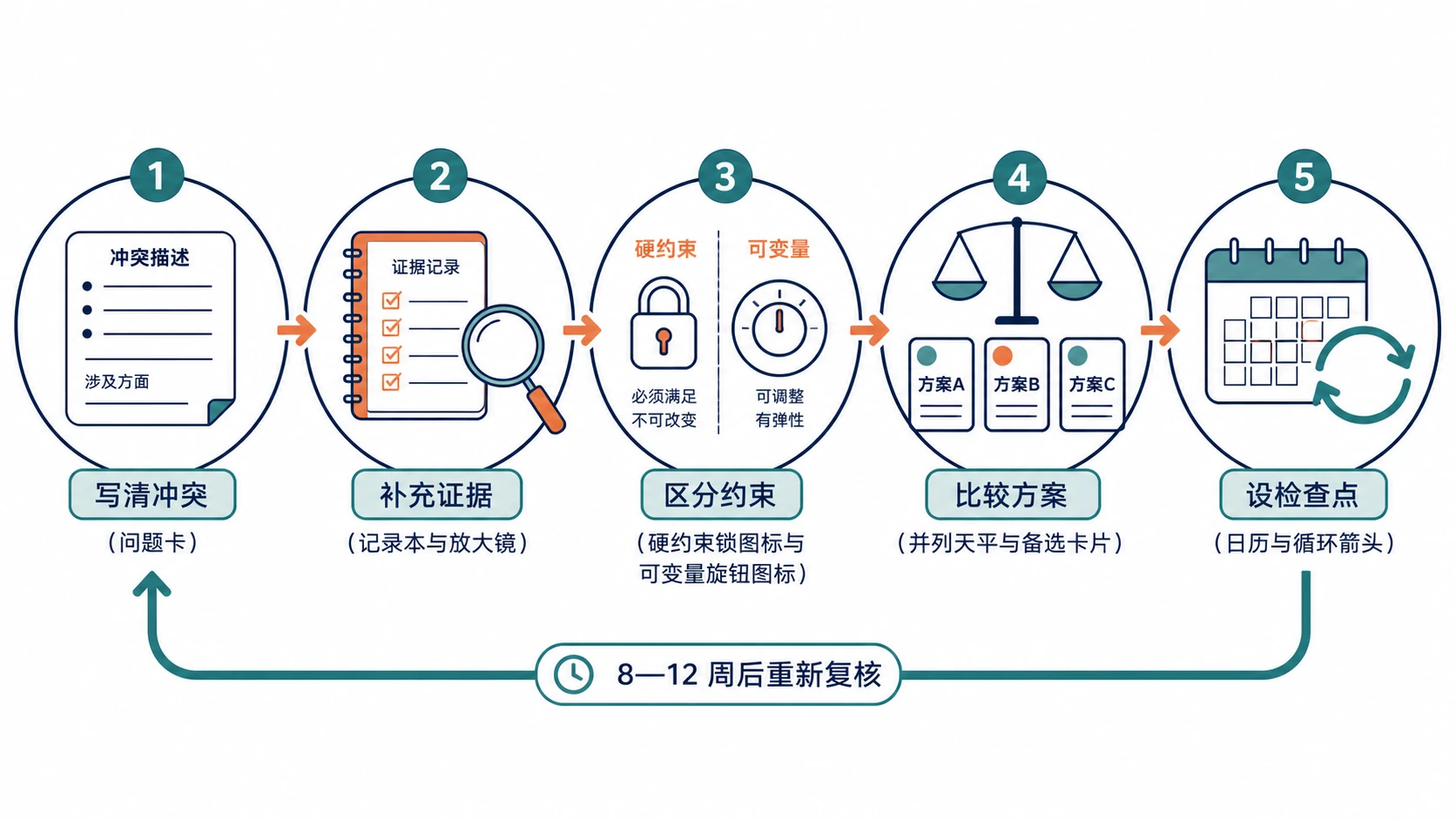 冲突处理统一流程循环图