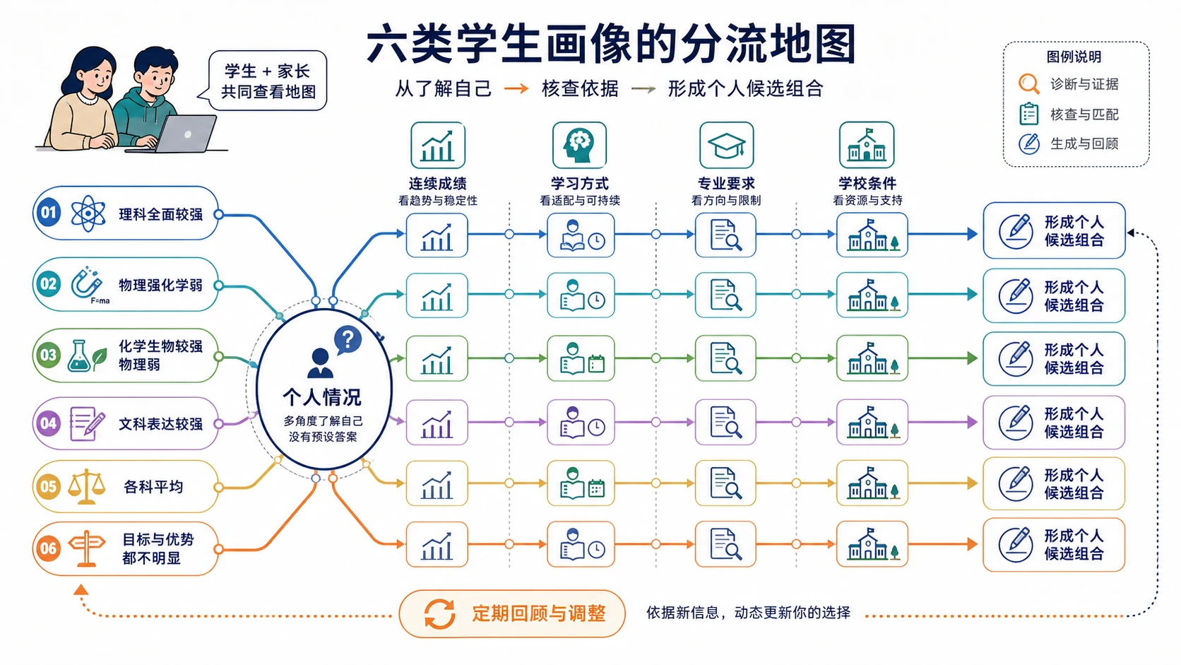 六类学生画像分流地图