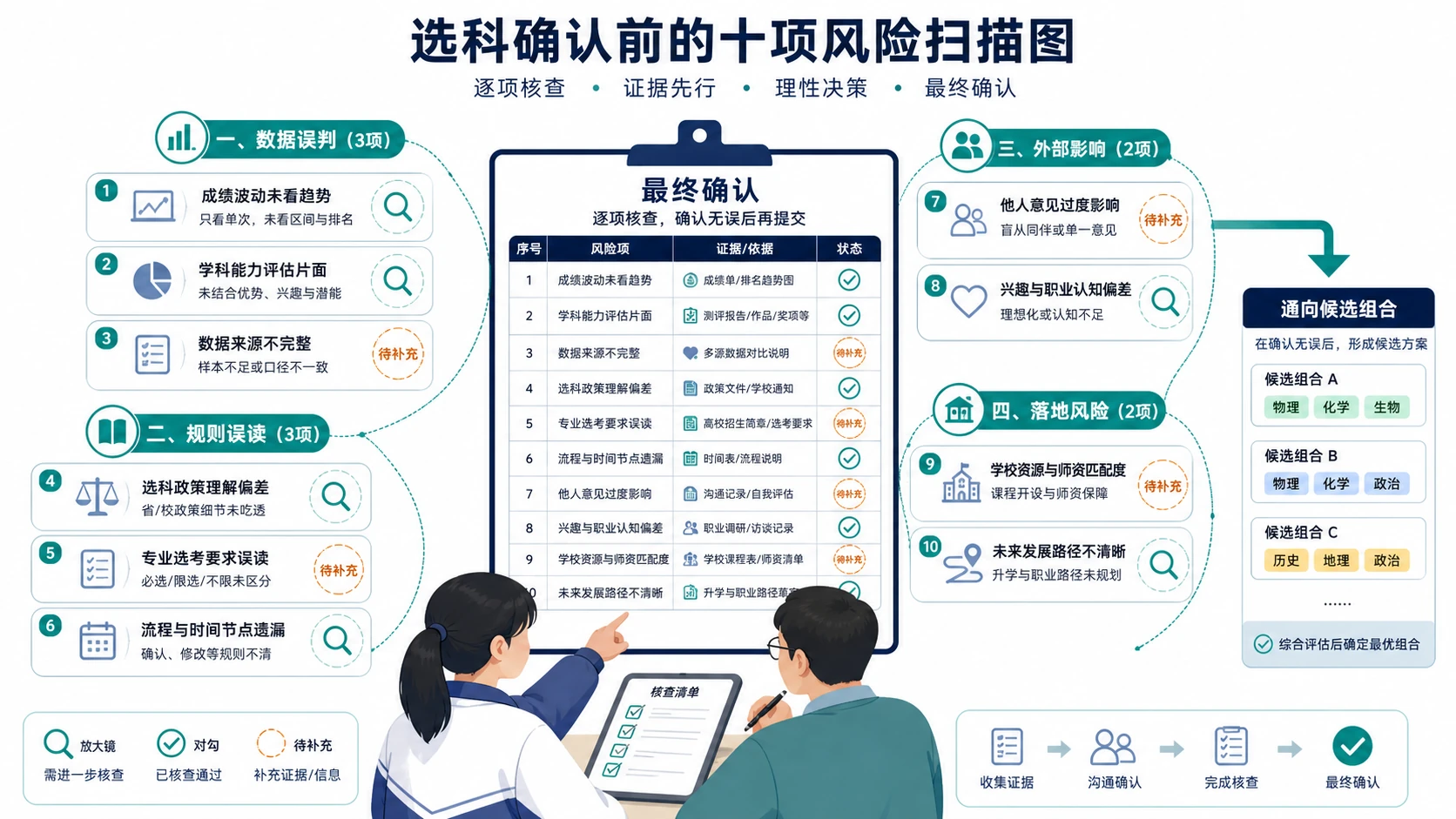选科确认十项风险扫描